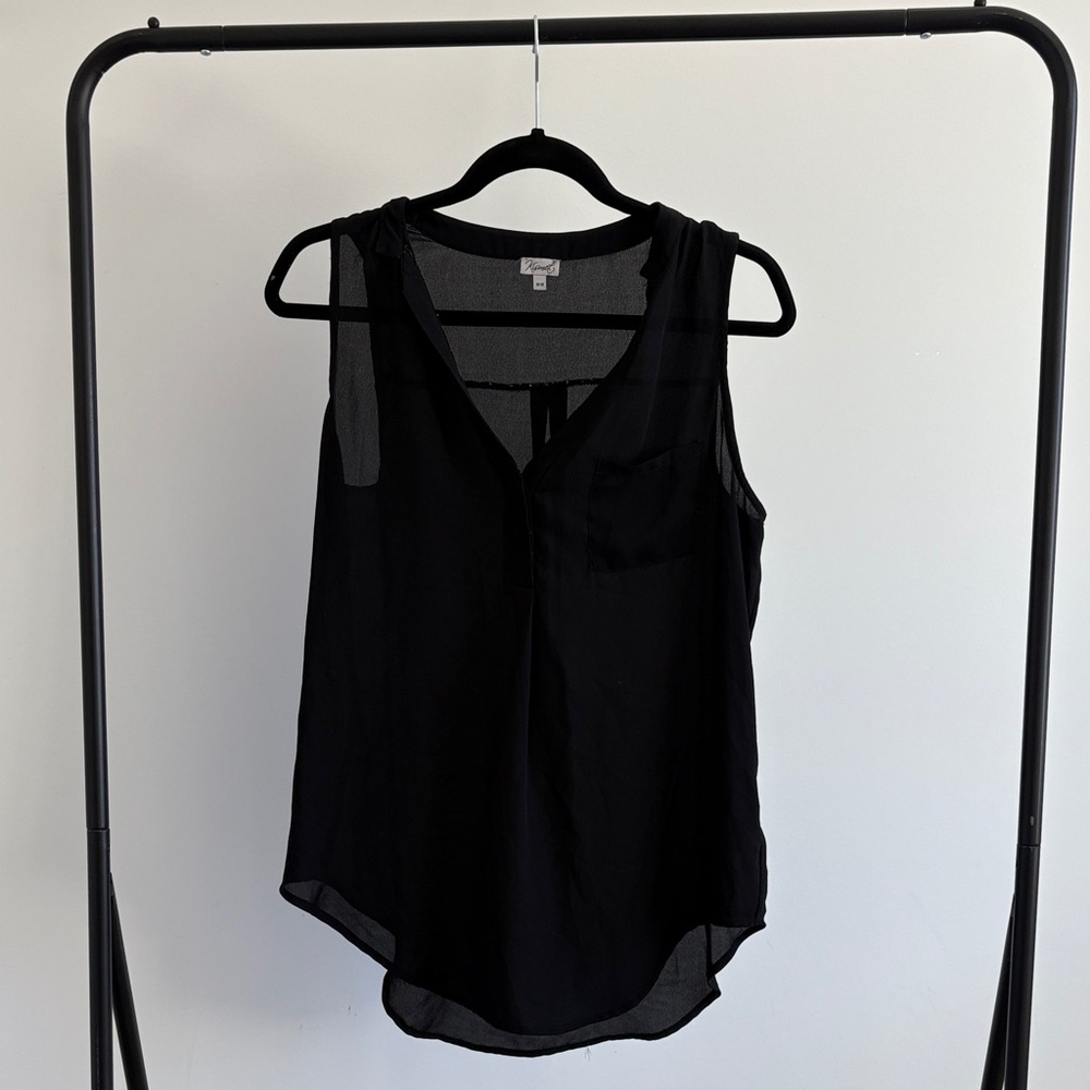 Kismet Black Sheer Sleeveless Blouse